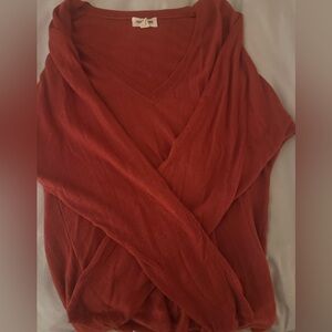 Nordstrom red/orange v-neck sweater